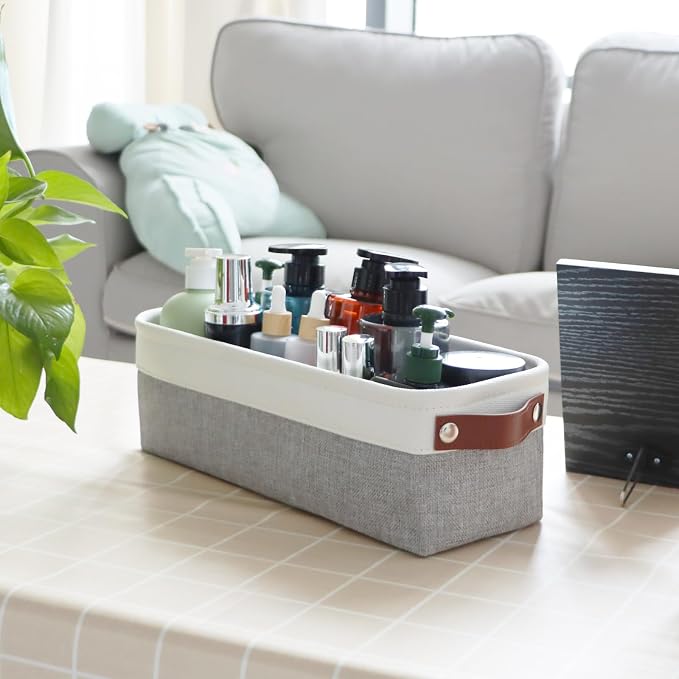 Univivi 4PC Small Fabric Storage Bins, Countertop Organizing Small Items - Image 3