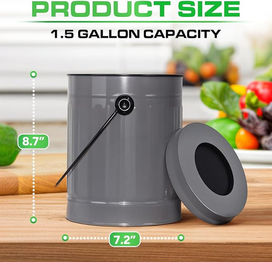 Plexon Countertop Compost Bin Kitchen - Image 2