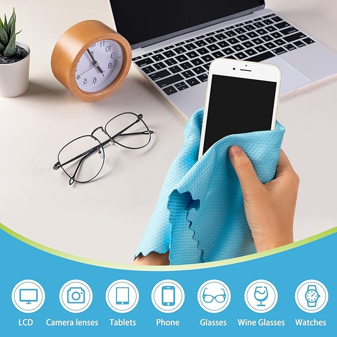 AIDEA Microfiber Glass Cleaning Cloths, Lint Free Quickly Clean Windows - Image 3