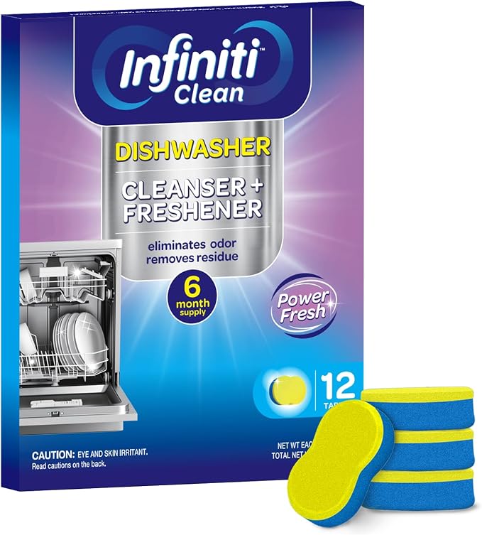 Dishwasher Cleaner and Deodorizer Tablets by InfinitiClean