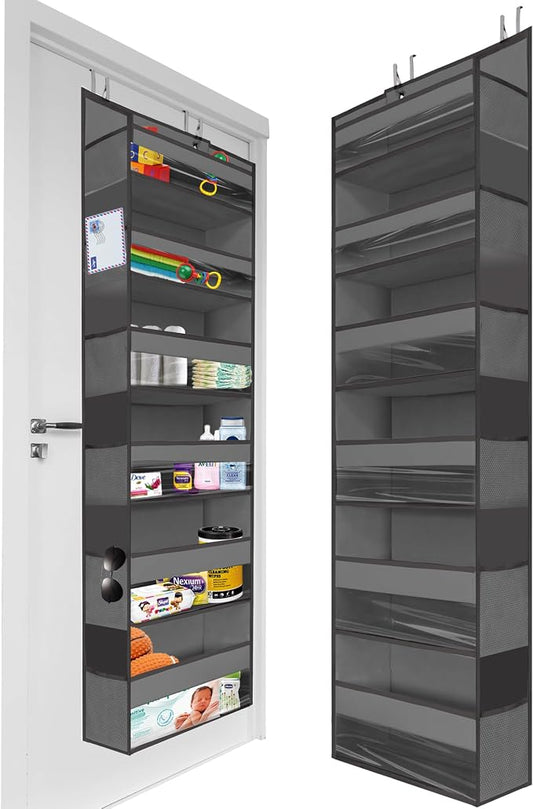 HOMELUX THEORY 1PC Heavy Duty Over the Door Organizer 55x14x6.7, 6 Large Front by HomeluxTheory