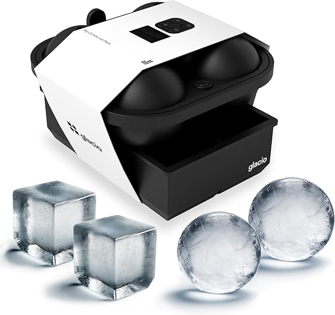glacio Ball Ice Cube Tray and Big Ice Cube Molds by glacio