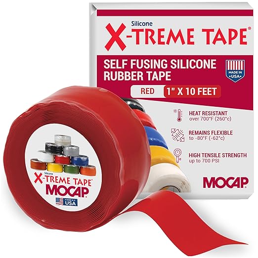 X-Treme Tape MOCAP Heavy Duty Electrical Tape, Self-Fusing Silicone Rubber by MOCAP