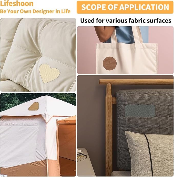 Fabric Repair Patches, 35X79 Inch Canvas Self-Adhesive Fabric Patches Tape - Image 3