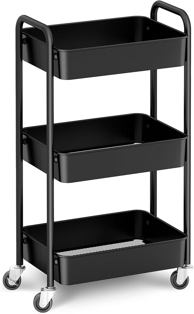 CAXXA 3-Tier Rolling Metal Storage Organizer by CAXXADIRECT