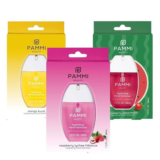 PAMMI Power Mist Hydrating Hand Sanitizer Spray, Portable Travel Size Pocket by PAMMI