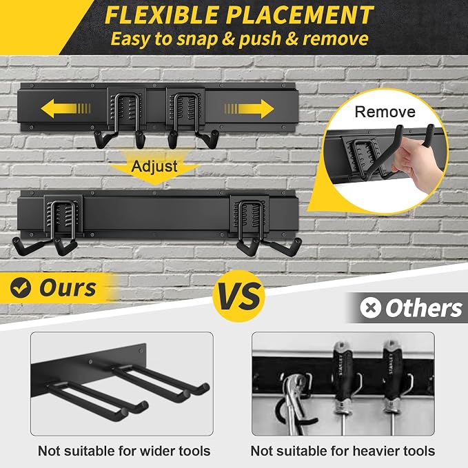 48 Inches Garage Storage, Garage Organization, Wall Mount Garden Tool Organizer - Image 3