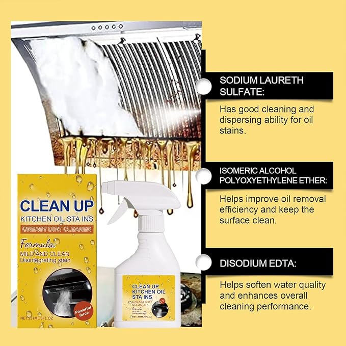 Heavy Duty Kitchen All-Purpose oil stains Cleaner Degreaser spray, Kitchen - Image 2