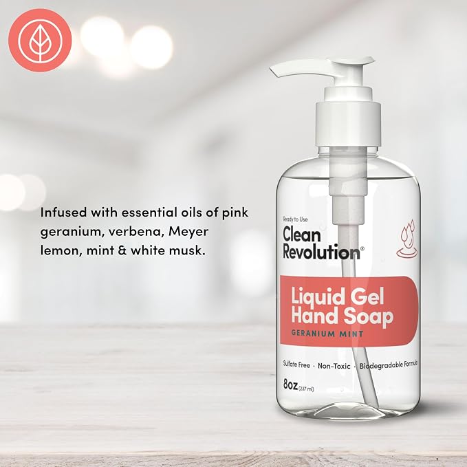 Clean Revolution Liquid Gel Hand Soap, Silky Rich Liquid, Quick Lather - Image 2