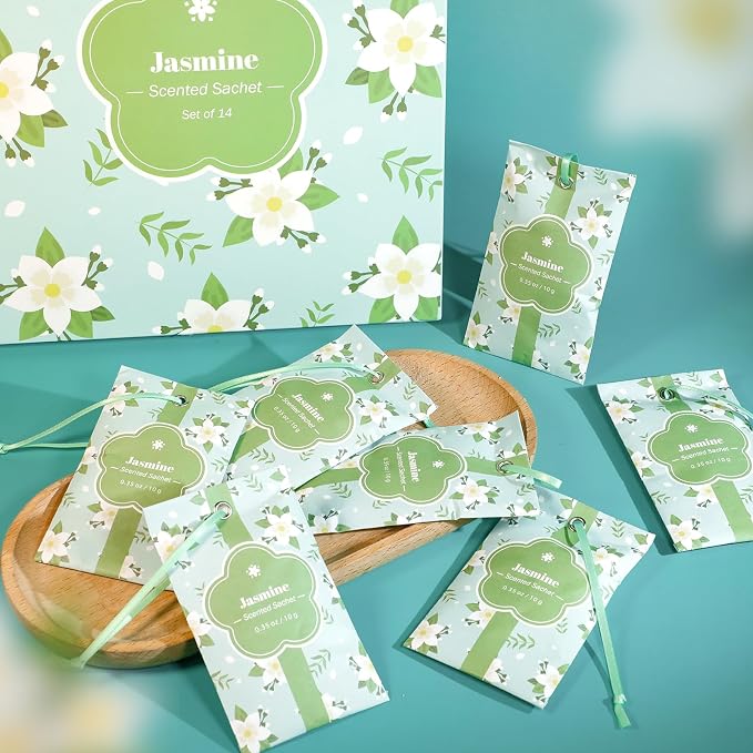 SCENTORINI Scented Sachets for Drawers and Closets, Jasmine Scent 14 Pack - Image 6