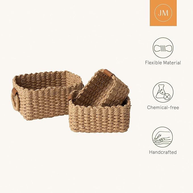 LA JOLIE MUSE Small Wicker Baskets - Image 5