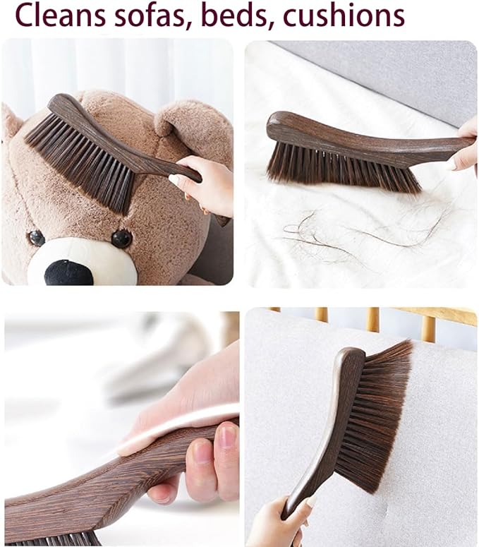 Hand Broom Brush, Dust Brush for Cleaning, Wood Block Hand Brush, Soft Bristle - Image 6