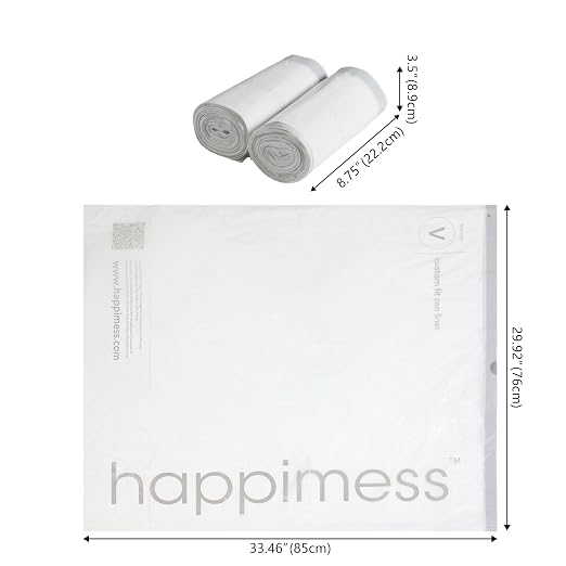 happimess HPM3000V-WHITE 30 Gallon Drawstring Unscented Trash Can Liner - Image 2