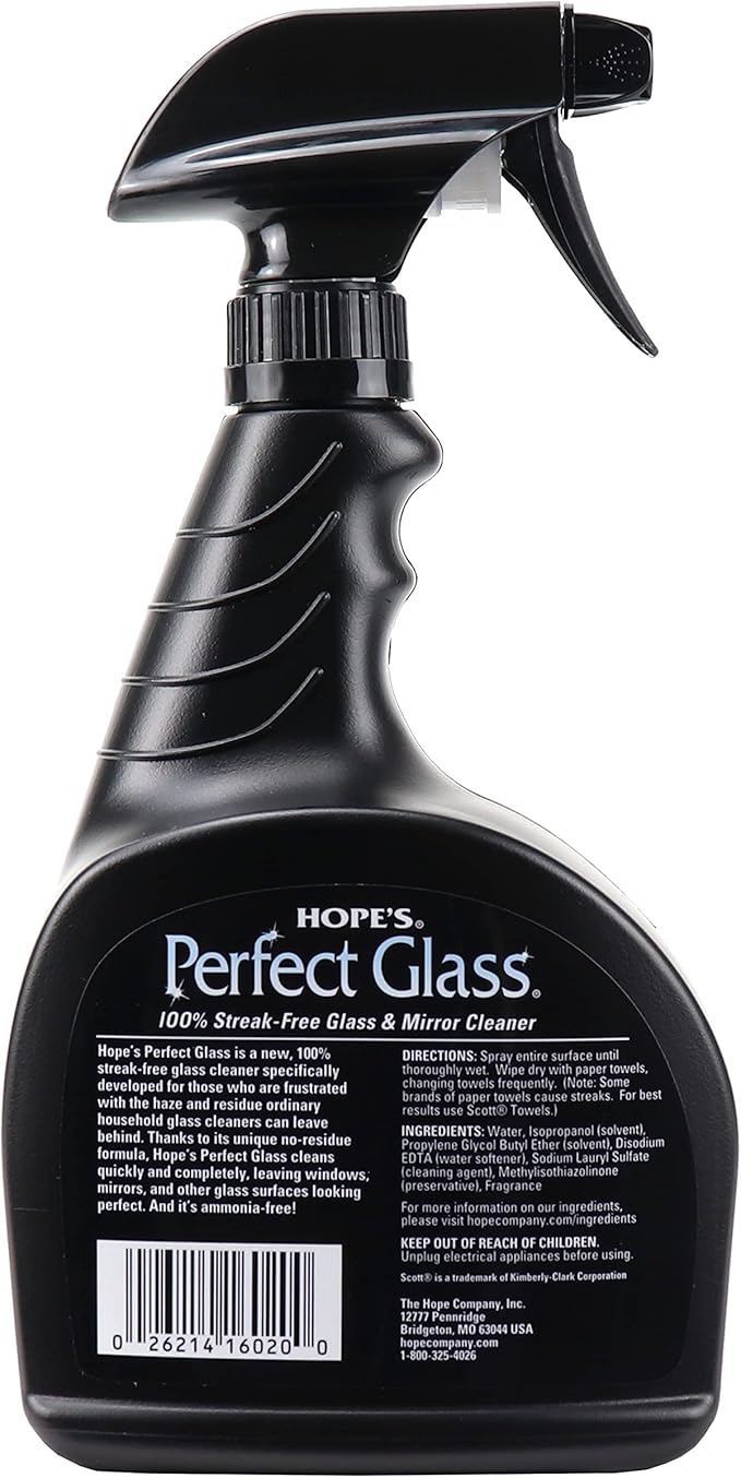 HOPE'S Perfect Glass Cleaner Spray, Streak-Free, Ammonia-Free Window, Tinted - Image 2