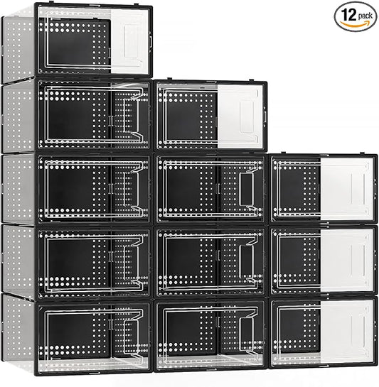 12 Pack XX Large Shoe Organizer Storage Boxes by SecretSpace