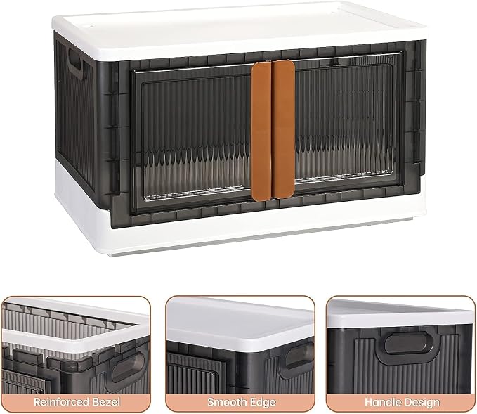 HAIXIN Storage Cabinet, 19 Gal Folding Storage Box, Stackable Cube Storage - Image 3