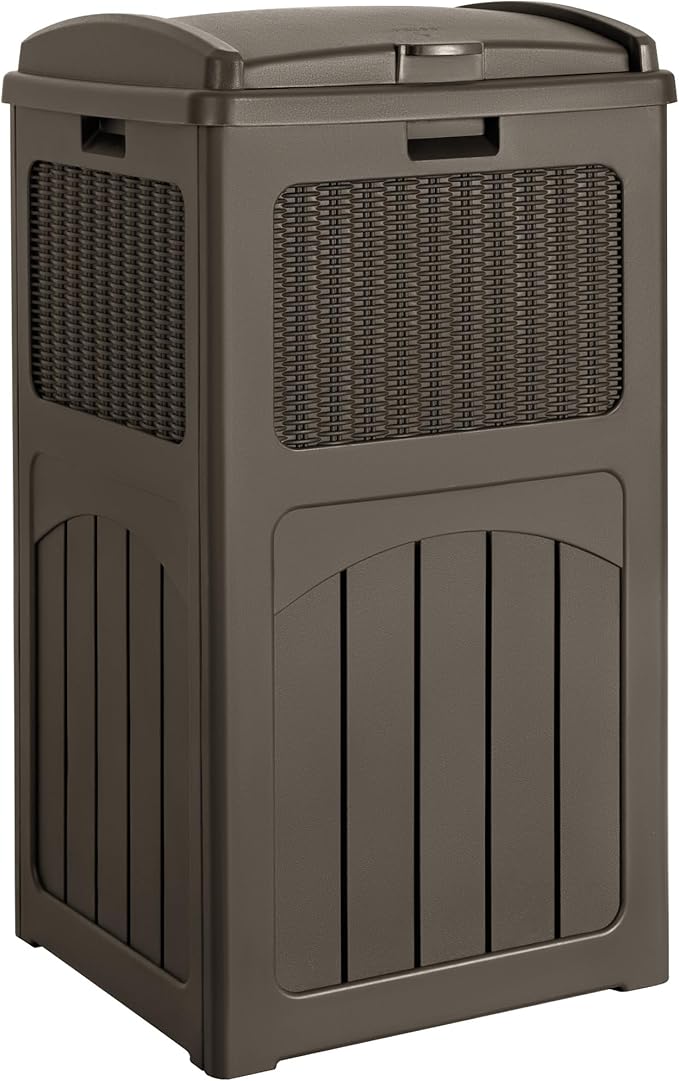 Devoko 33 Gallon Outdoor Trash Can, Hideaway Garbage Bins by DEVOKO