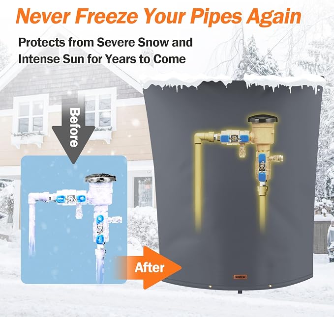 TOHONFOO Backflow Preventer Pipe Insulation Cover - Image 3