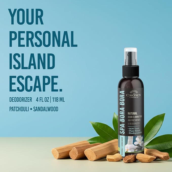 Non-Toxic Odor Eliminator, Natural Sandalwood & Patchouli Air Freshener Spray - Image 2