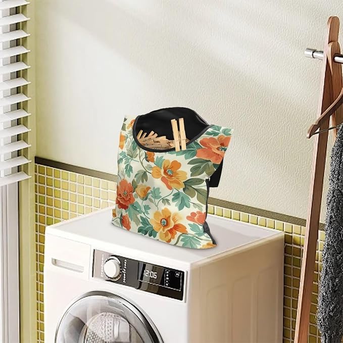 Art Flower Clothespin Bag Clothes Pin Hanging Bag Clothespin Bag - Image 3