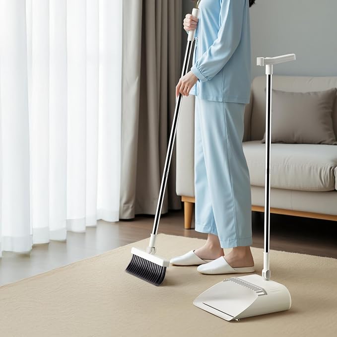 Upgrade Broom with Dustpan Combo Set, Broom and Dustpan Set with Adjustable - Image 5