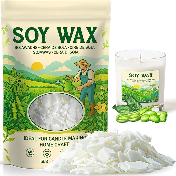 NORVENCE Soy Wax for Candle Making, Natural Soy Wax Flakes 5lb, Premium Candle by Unknown