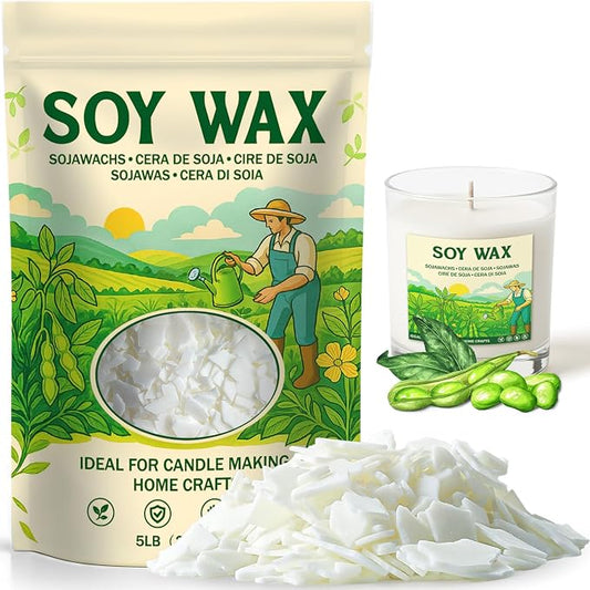 NORVENCE Soy Wax for Candle Making, Natural Soy Wax Flakes 5lb, Premium Candle by Unknown