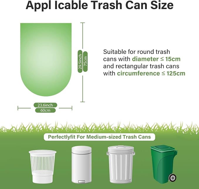 Compost Bags, 13 Gallon, Extra Thick 1.1 Mils, Compostable Food scrap waste bags - Image 2