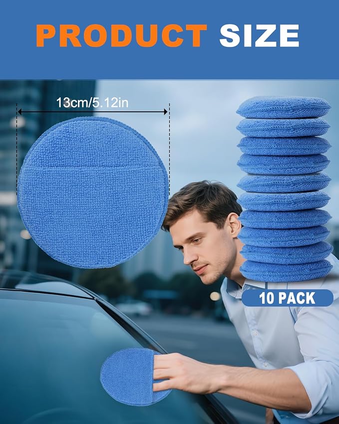Wax Applicator Pads, 10 Pack Applicator Pad - Image 2