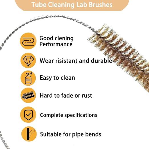7pcs Brass Tube Brushes Bottle Brush Wire Tube Brushes, Long Wire Cleanling - Image 7
