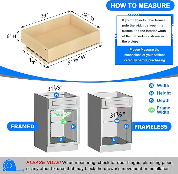 WelFurGeer Soft Close Pull Out Cabinet Organizer, Smooth Slide-Out Shelf - Image 3