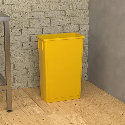 23 Gallon Yellow Slim Jim Trash Can - Image 3