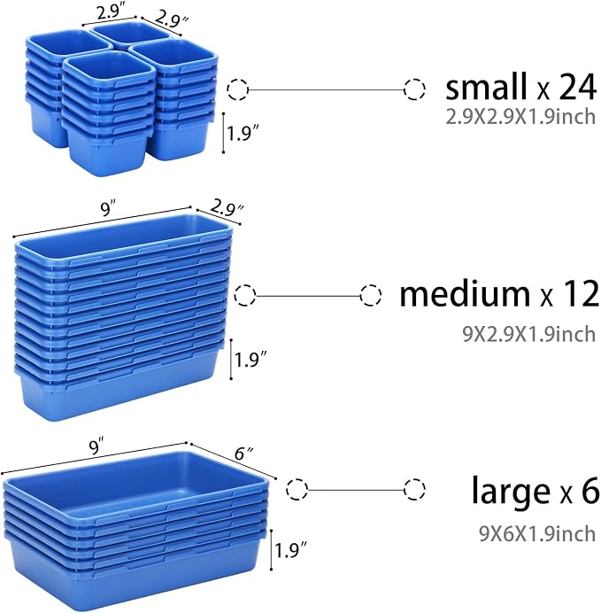 KeFanta 42 Pack Tool Box Organizer Tool Tray Dividers, Rolling Tool Chest Cart - Image 6