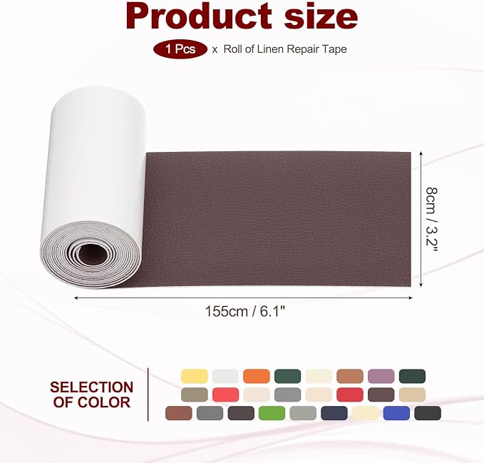 PATIKIL Leather Patches Tape for Furniture, 3.2 x 61 Inch Self Adhesive Vinyl - Image 2