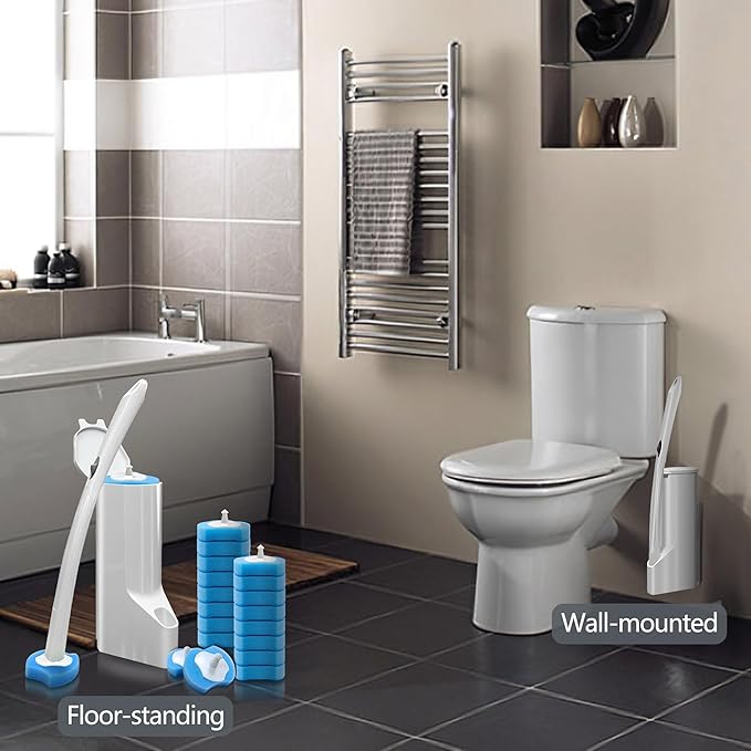 Disposable Toilet Bowl Brush and Holder, Toilet Cleaning System-2 Toilet Bowl - Image 6