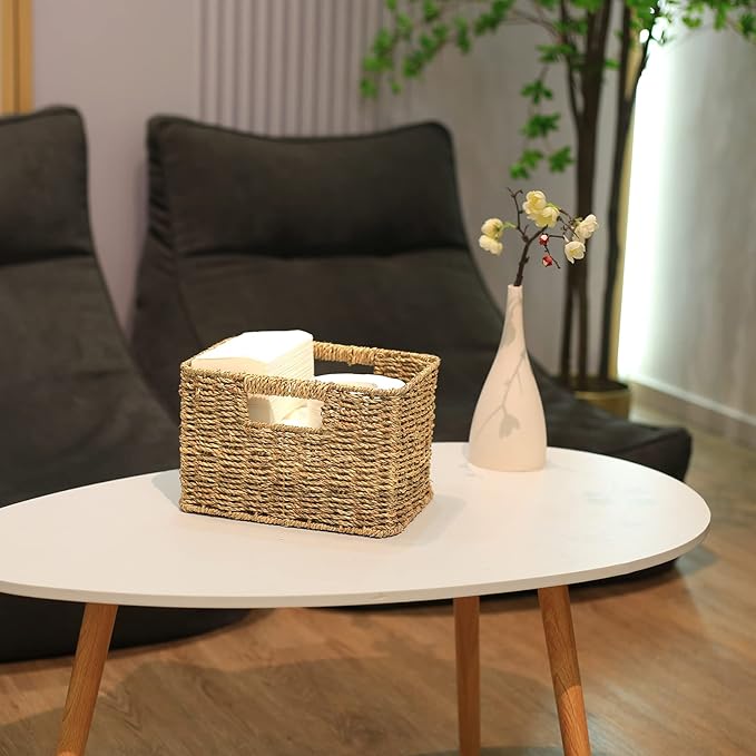 HOONEX Large Wicker Baskets for Storage, Seagrass Baskets - Image 4