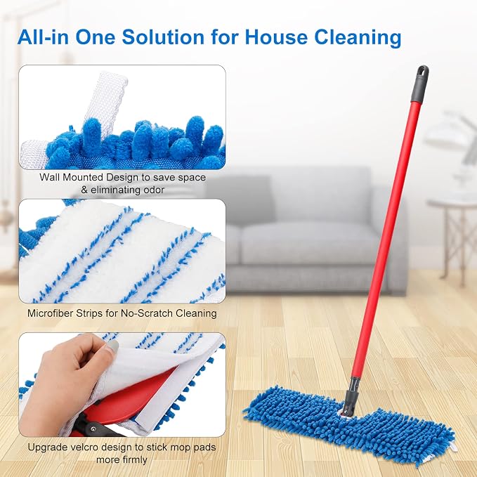 4 Pack Chenille Mop Heads Replacements Compatible - Image 5