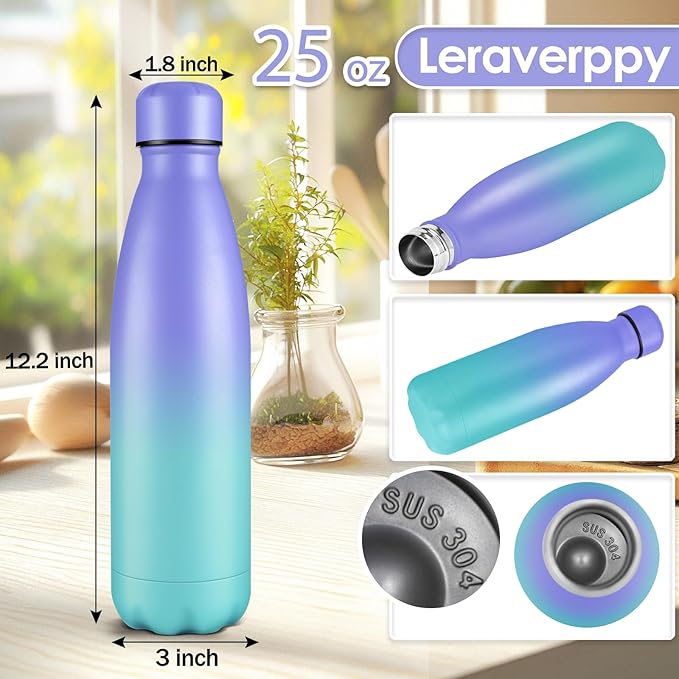 25oz Cola-Bottle Shaped Stainless Steel Leak-proof Water Bottle, Double Wall - Image 2