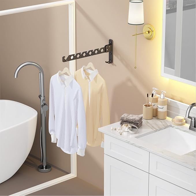 Wall Mounted Clothes Drying Rack, Wall Clothes Hanger Foldable, Laundry Hanger - Image 9