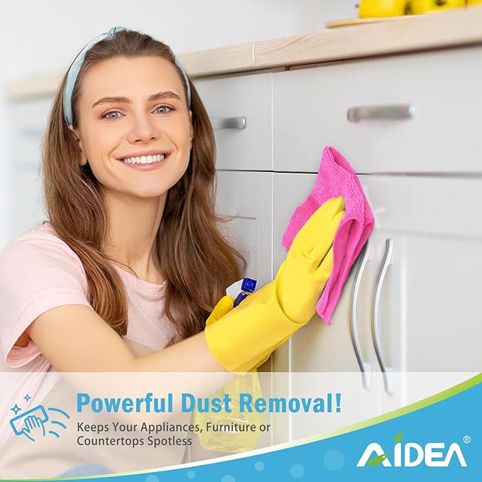 AIDEA Microfiber Cleaning Cloth-12PK, Soft Microfiber Towels - Image 4