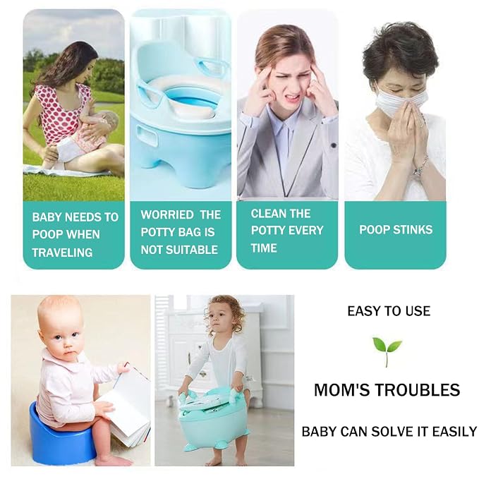 Potty Chair Liners with Elastic, Portable Potty Training Bags, Potty Refill - Image 6