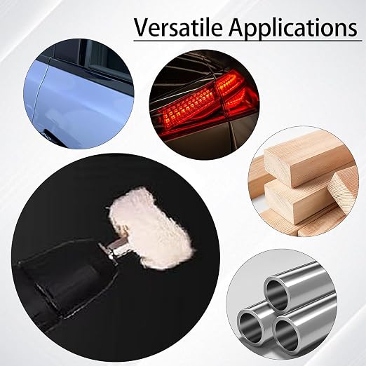 6PCS Buffing Wheels for Drill and 3 PCS Polishing Compounds, Wheel Polishing Kit - Image 2