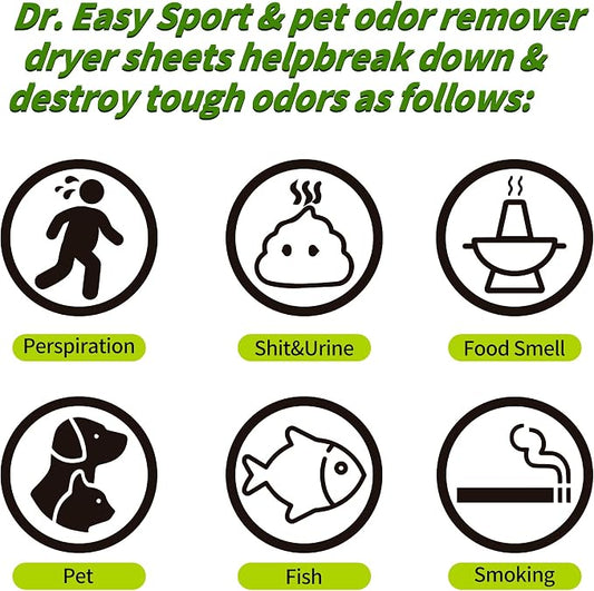 Dr.Easy SPORTS & PETS ODOR REMOVER Fruits Fresh Dryer Sheets, 200 Sheets - Image 2