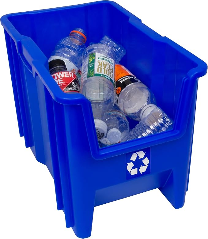 Commercial Industrial Heavy Duty Stackable Open-Front Recycling Bin Box - Image 3