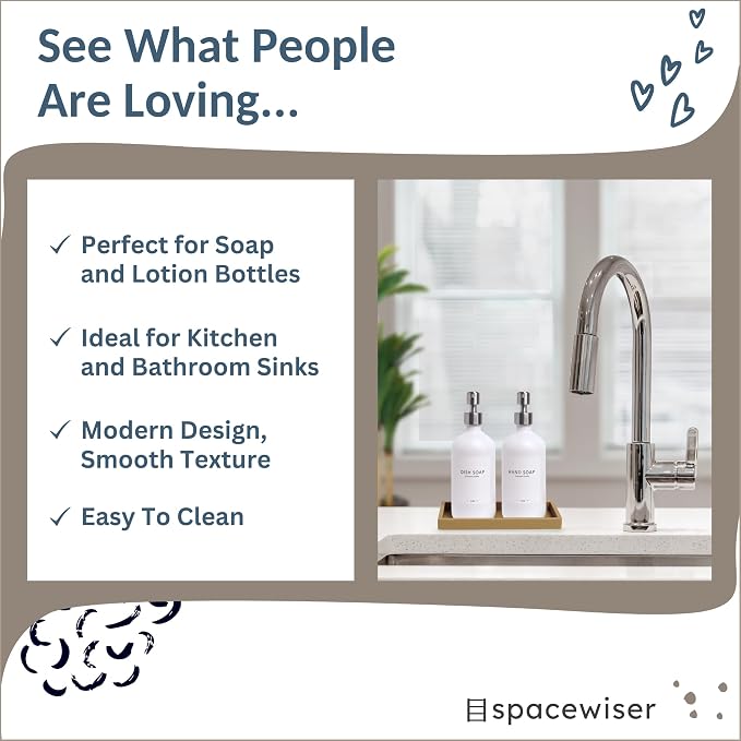 Countertop and Vanity Tray – Small 7.7" Silicone Soap Dispenser Trays, Flexible - Image 7