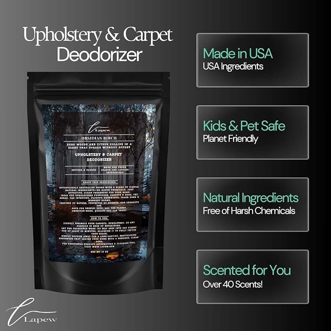 Obsidian Birch Carpet Freshener Powder: Powerful Odor Eliminator - Image 6