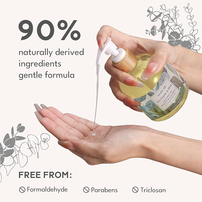 ROMIIE ZOI Eucalyptus & Mint Liquid Hand Soap Refill, Gentle & Moisturizing - Image 5