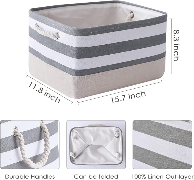 TheWarmHome Storage Basket Fabric Basket - Image 4