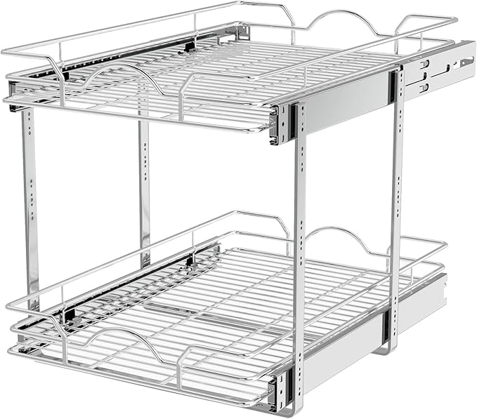 OCG 2 Tier Pull Out Cabinet Organizer, Pull Out Drawers by OCG