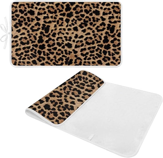 Leopard Print Iron Mat Blanket Travel Foldable Ironing Pad Fabric Ironing Board - Image 2